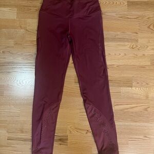 Victoria's Secret Knockout Sport Maroon Leggings Sz M Long